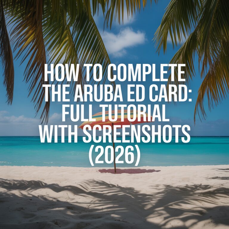 How to Complete the Aruba ED Card: Full Tutorial with Screenshots (2026 ...